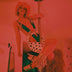Red cowgirl hat with bright LED lights for burlesque dancer performances cabaret entertainment and western costume fashion