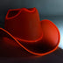 White LED neon cowgirl hat glowing bright for luxury celebrations high end party events and western costume fashion