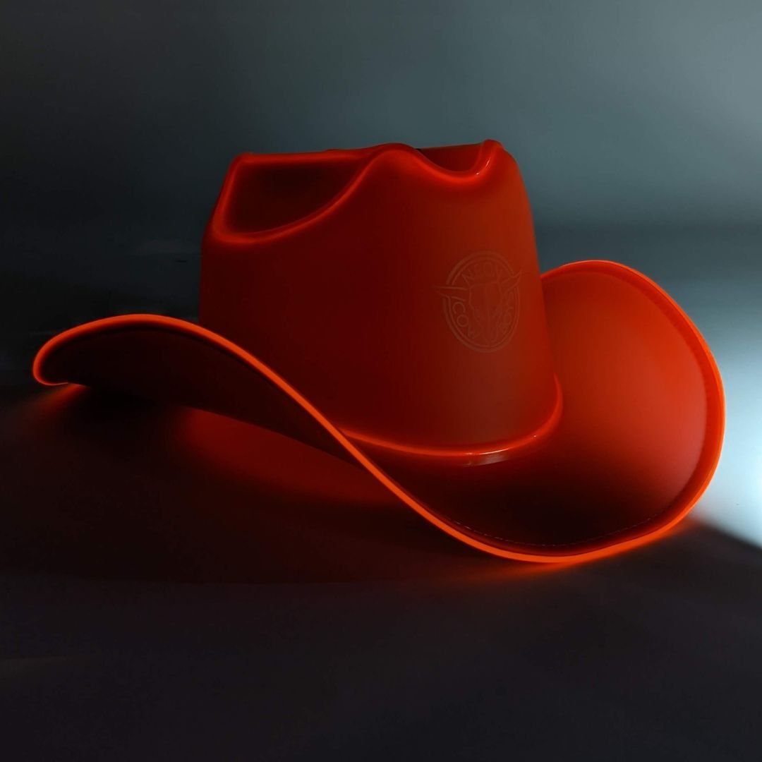 Red LED Neon Cowboys Hat - Neon Cowboys - Neon Cowboys Hat - 