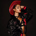 Red LED cowgirl hat glowing vibrant for concert performance stages music festival outfits and western costume fashion