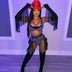 Red neon cowgirl hat with LED lights ideal for Christmas party celebrations holiday events and western costume outfits