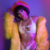 Red LED neon cowgirl hat with latex perfect for Pride celebrations queer events and western costume fashion outfits