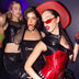 Red neon cowgirl hat with LED lights ideal for group photo sessions bachelorette parties and western costume celebrations