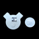 Replacement LED Face Sticker Battery Controller with coin battery - White power unit with press and hold button for easy operation