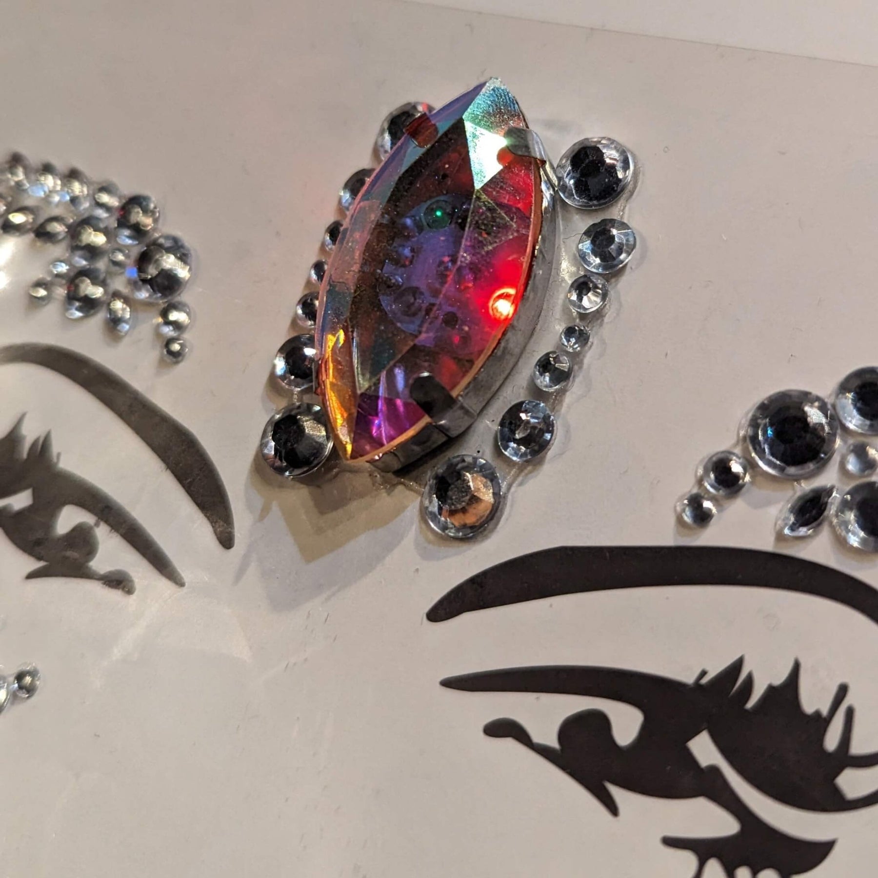 Rhinestone LED Face Jewelry Gems - Neon Cowboys - rhinestonefacejewelry
