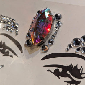 Rhinestone LED Face Jewelry Gems - Neon Cowboys - rhinestonefacejewelry