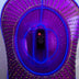 Purple crystal cowboy hat with LED illumination - Exclusive handcrafted glowing accessory for EDC Las Vegas, concert tours, stadium events, and viral fashion moments