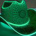 Green illuminated rhinestone cowboy hat profile - Limited edition light-up festival headwear for desert gatherings, themed cruises, and collaborative promotions