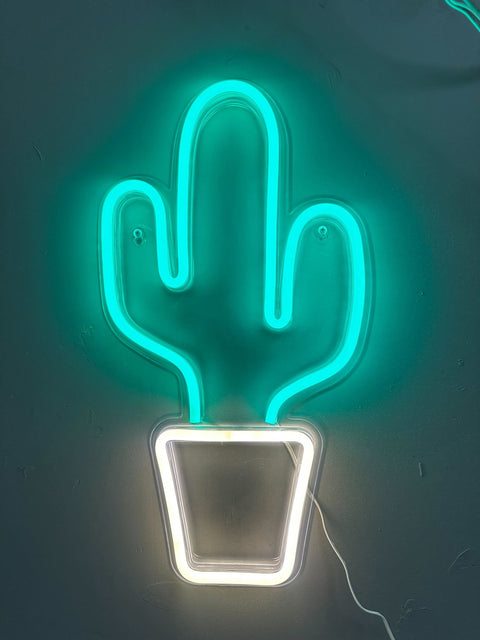 SAMPLE SALE - Cactus LED sign - FINAL SALE - Neon Cowboys - 