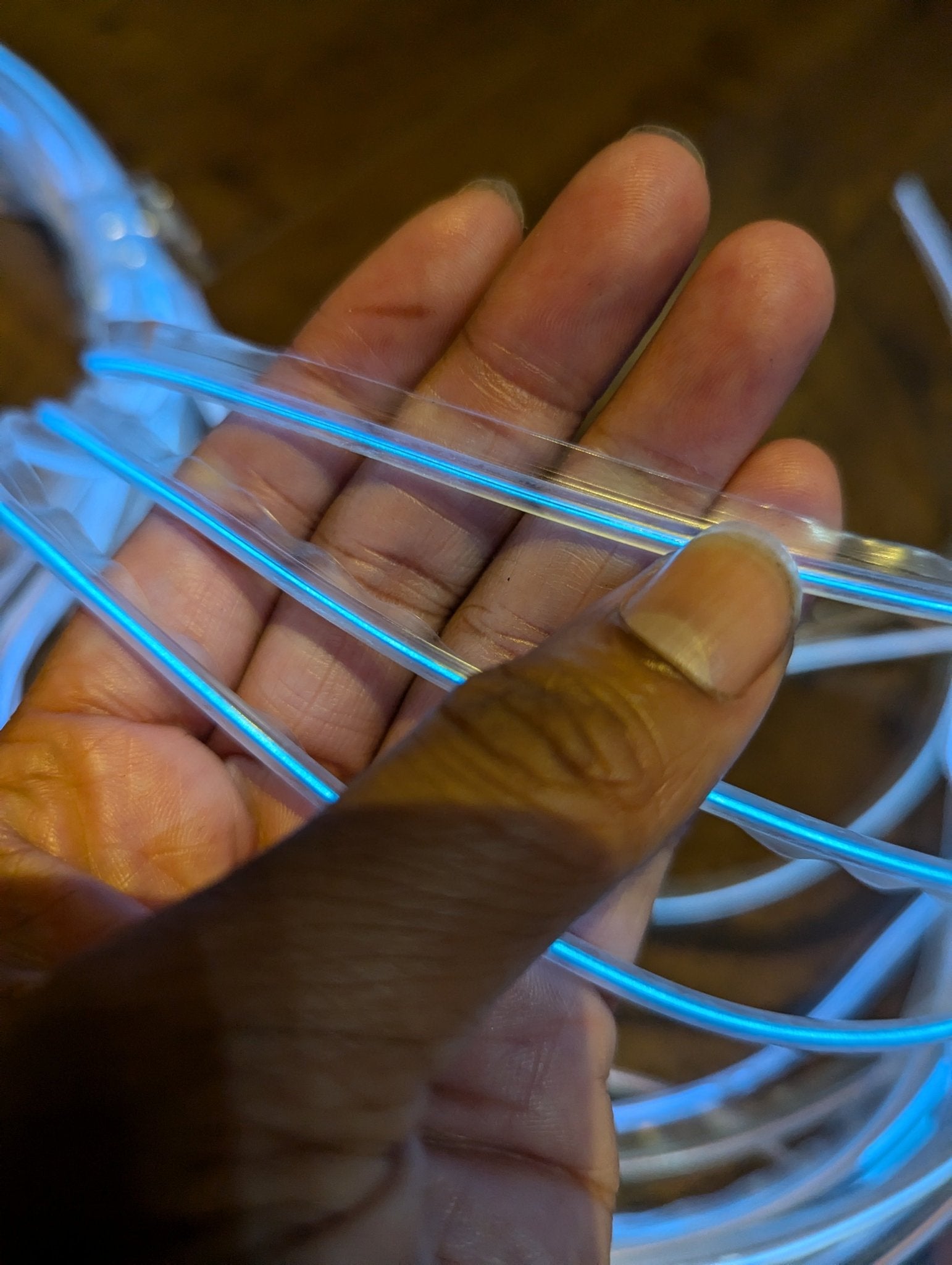 Sewable "Cool White" EL Wire Lights - 34" (Individual Strand) - Neon Cowboys - 
