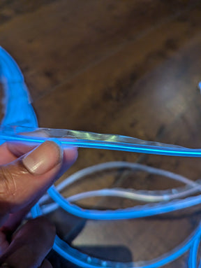 Sewable "Cool White" EL Wire Lights - 34" (Individual Strand) - Neon Cowboys - 