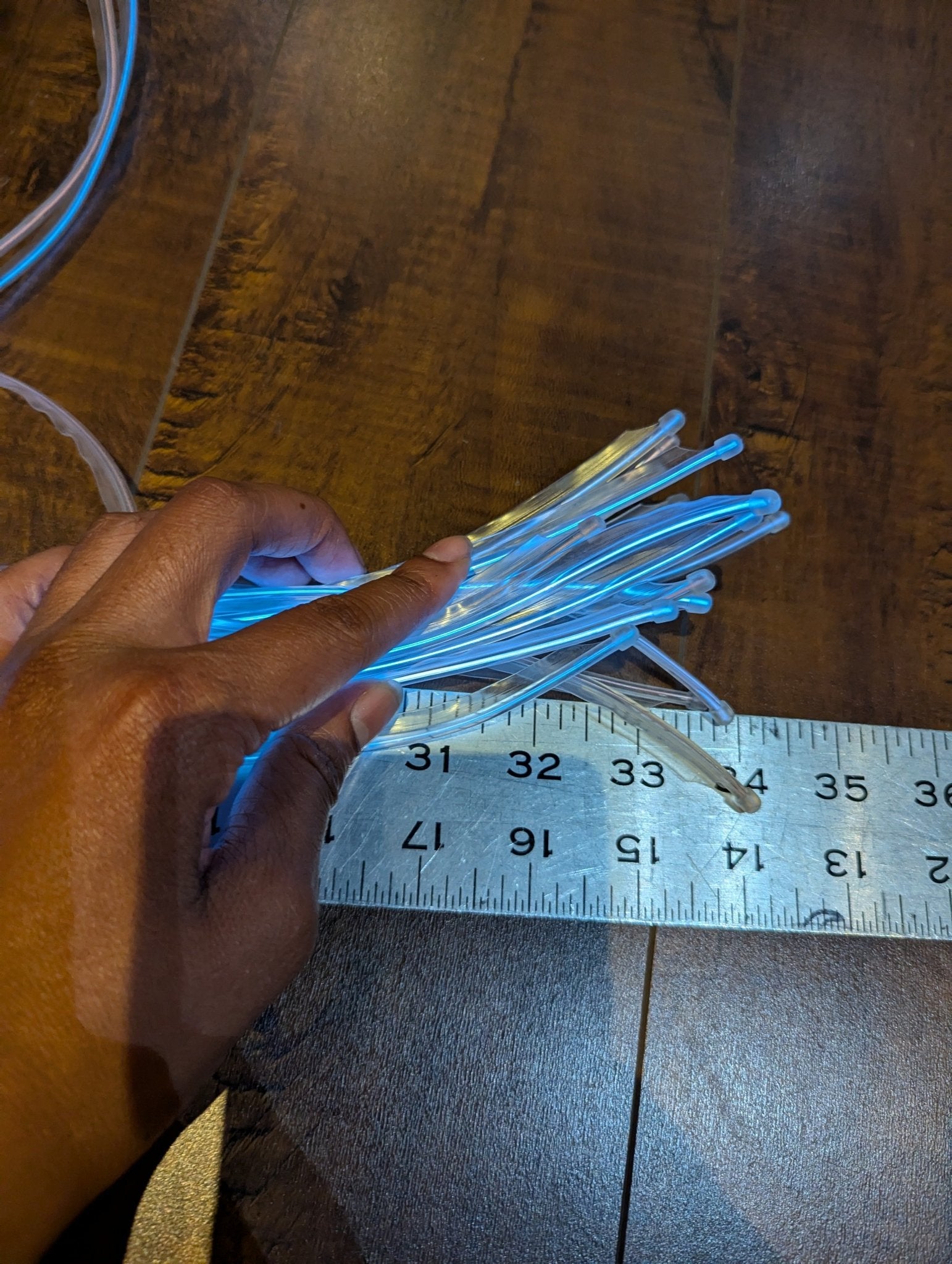 Sewable "Cool White" EL Wire Lights - 34" (Individual Strand) - Neon Cowboys - 