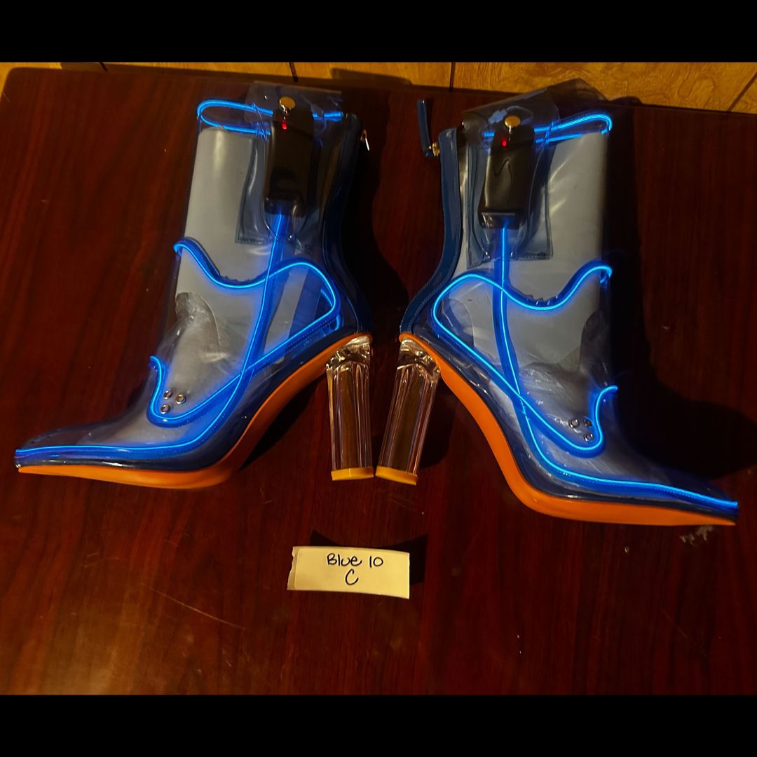 Size 10 Blue C - OPM Boot (FINAL SALE) - Neon Cowboys - 