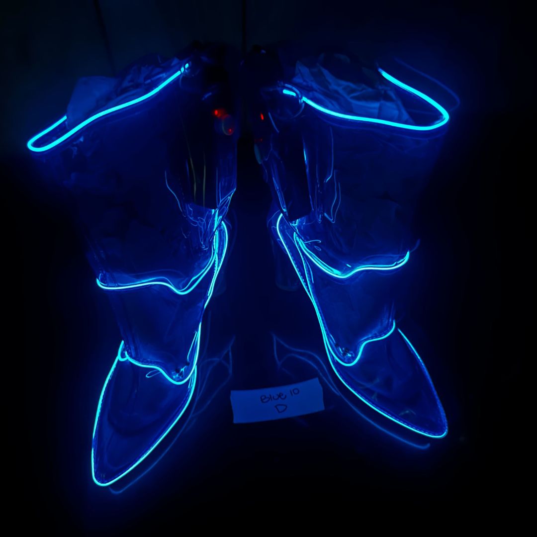 Size 10 Blue D - OPM Boot (FINAL SALE) - Neon Cowboys - 