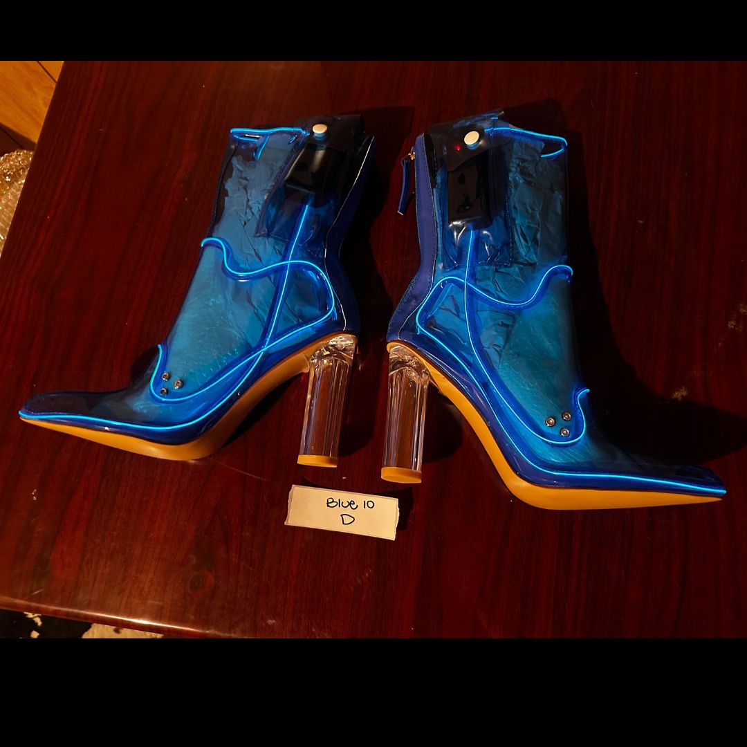 Size 10 Blue D - OPM Boot (FINAL SALE) - Neon Cowboys - 