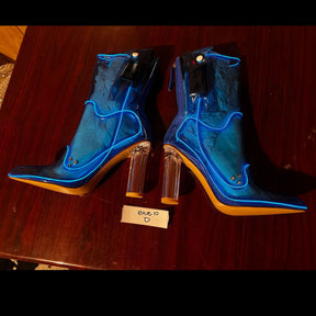 Size 10 Blue D - OPM Boot (FINAL SALE) - Neon Cowboys - 