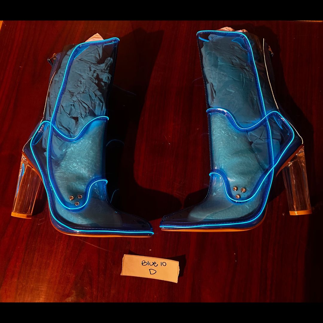 Size 10 Blue D - OPM Boot (FINAL SALE) - Neon Cowboys - 