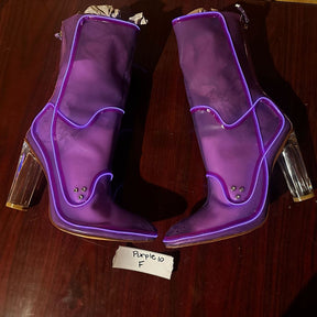 Size 10 Purple F - OPM Boot (FINAL SALE) - Neon Cowboys - 
