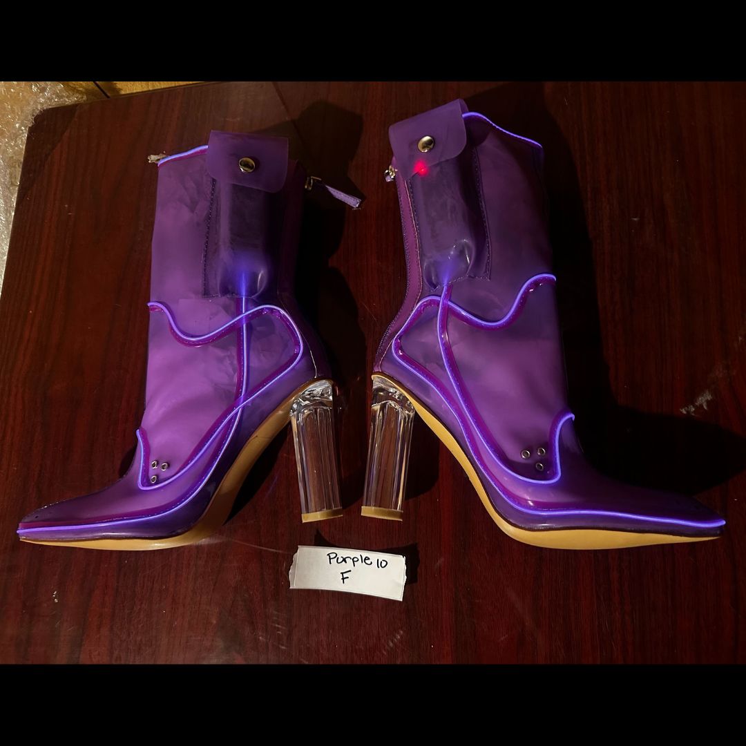 Size 10 Purple F - OPM Boot (FINAL SALE) - Neon Cowboys - 