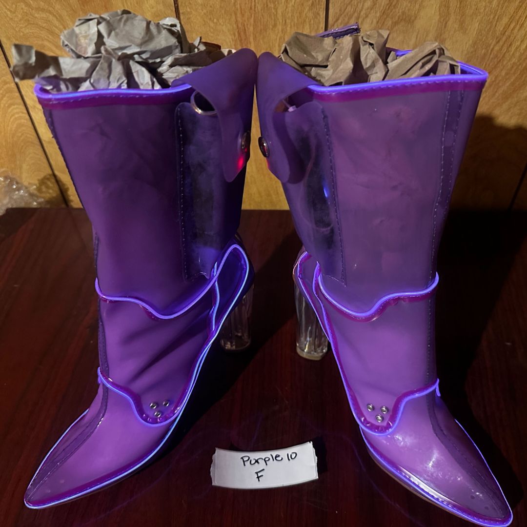 Size 10 Purple F - OPM Boot (FINAL SALE) - Neon Cowboys - 