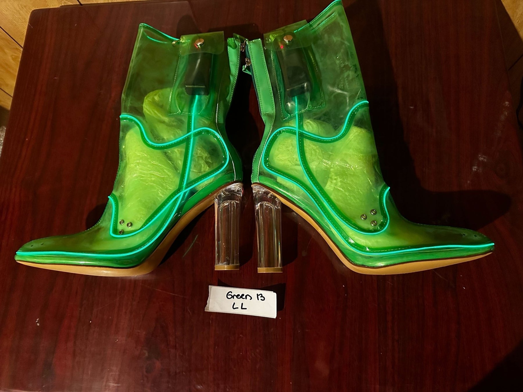 Size 13 Green LL - OPM Boot (FINAL SALE) - Neon Cowboys - 