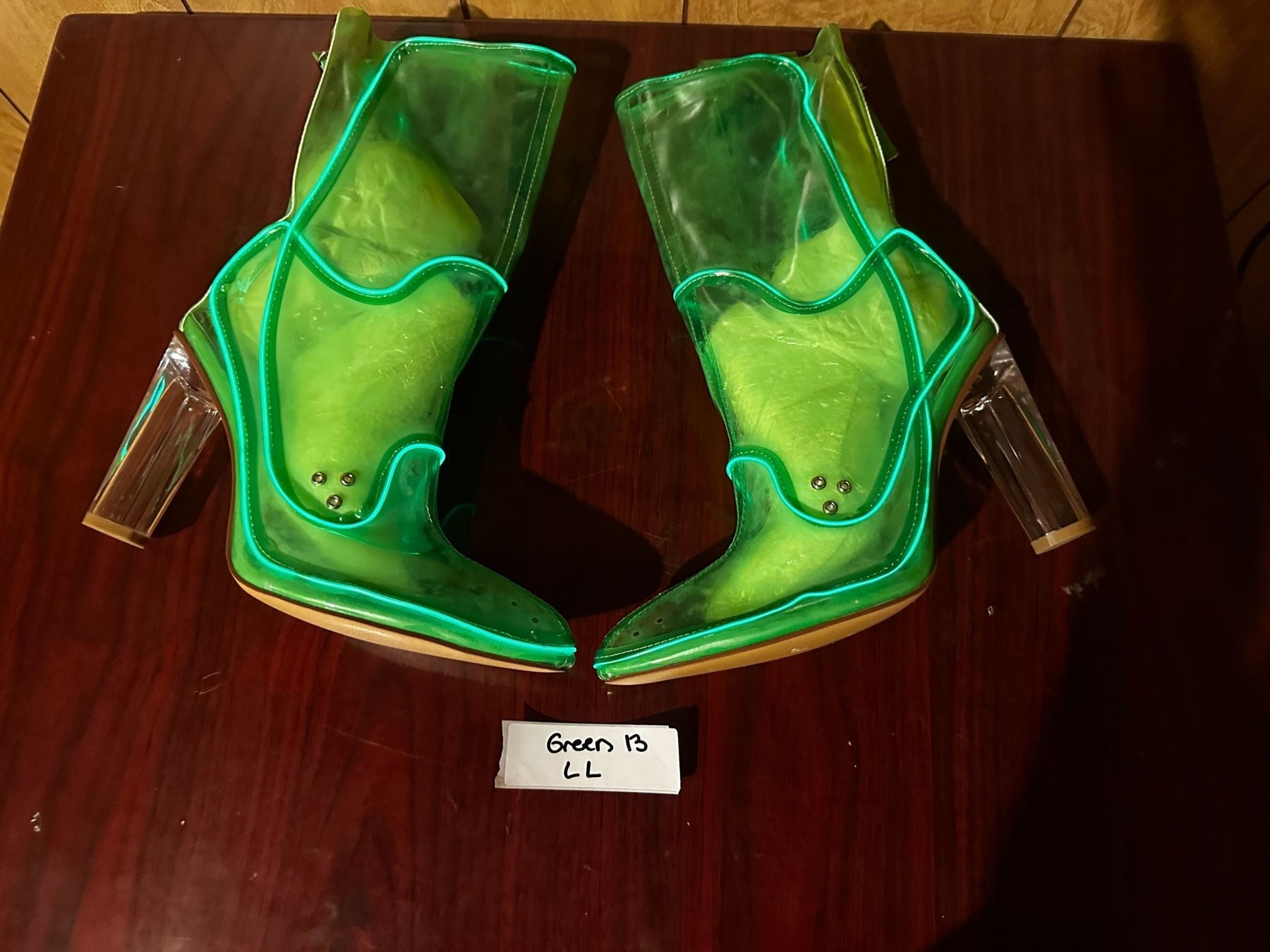 Size 13 Green LL - OPM Boot (FINAL SALE) - Neon Cowboys - 