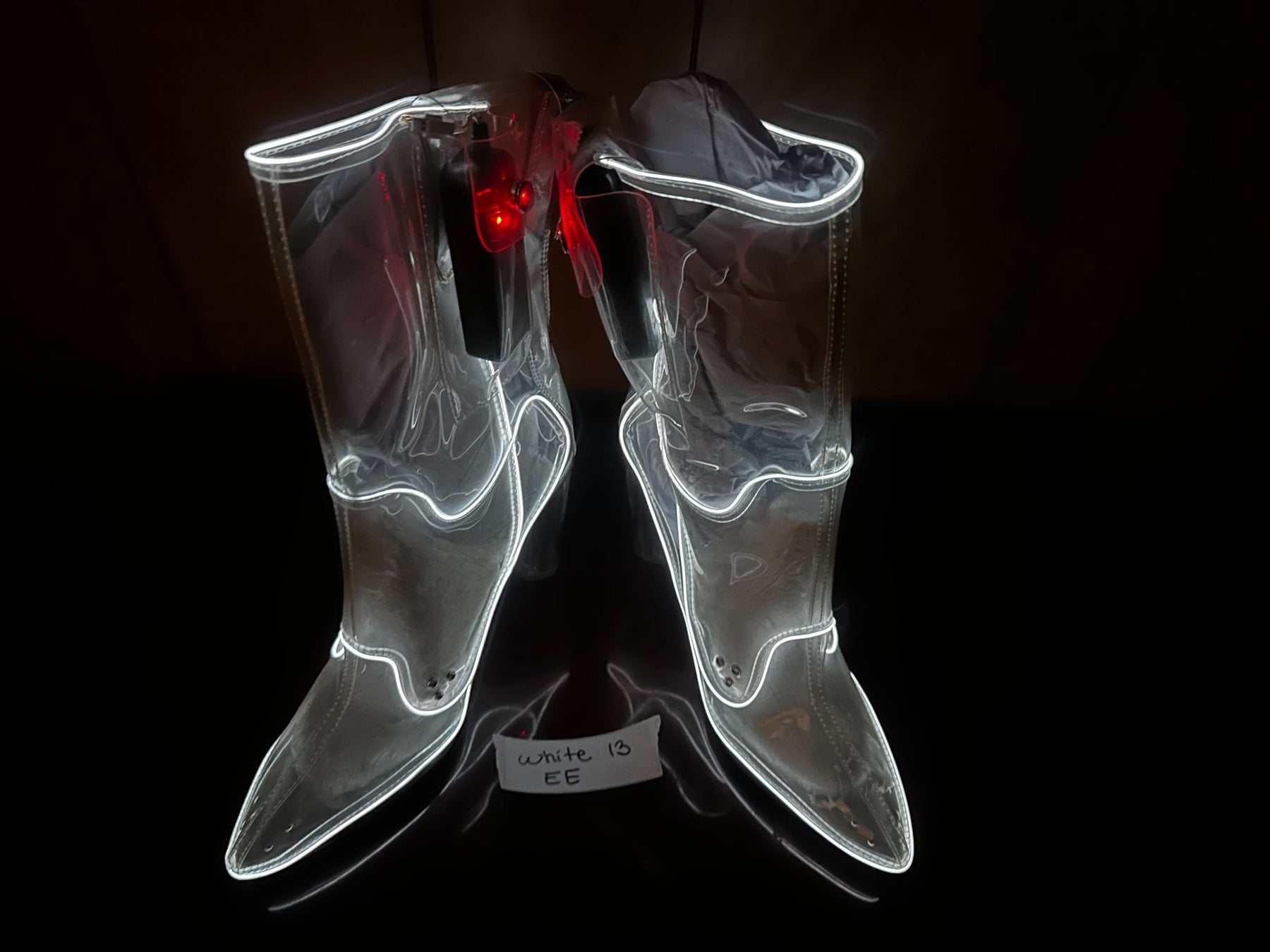 Size 13 White EE - OPM Boot (FINAL SALE) - Neon Cowboys - 