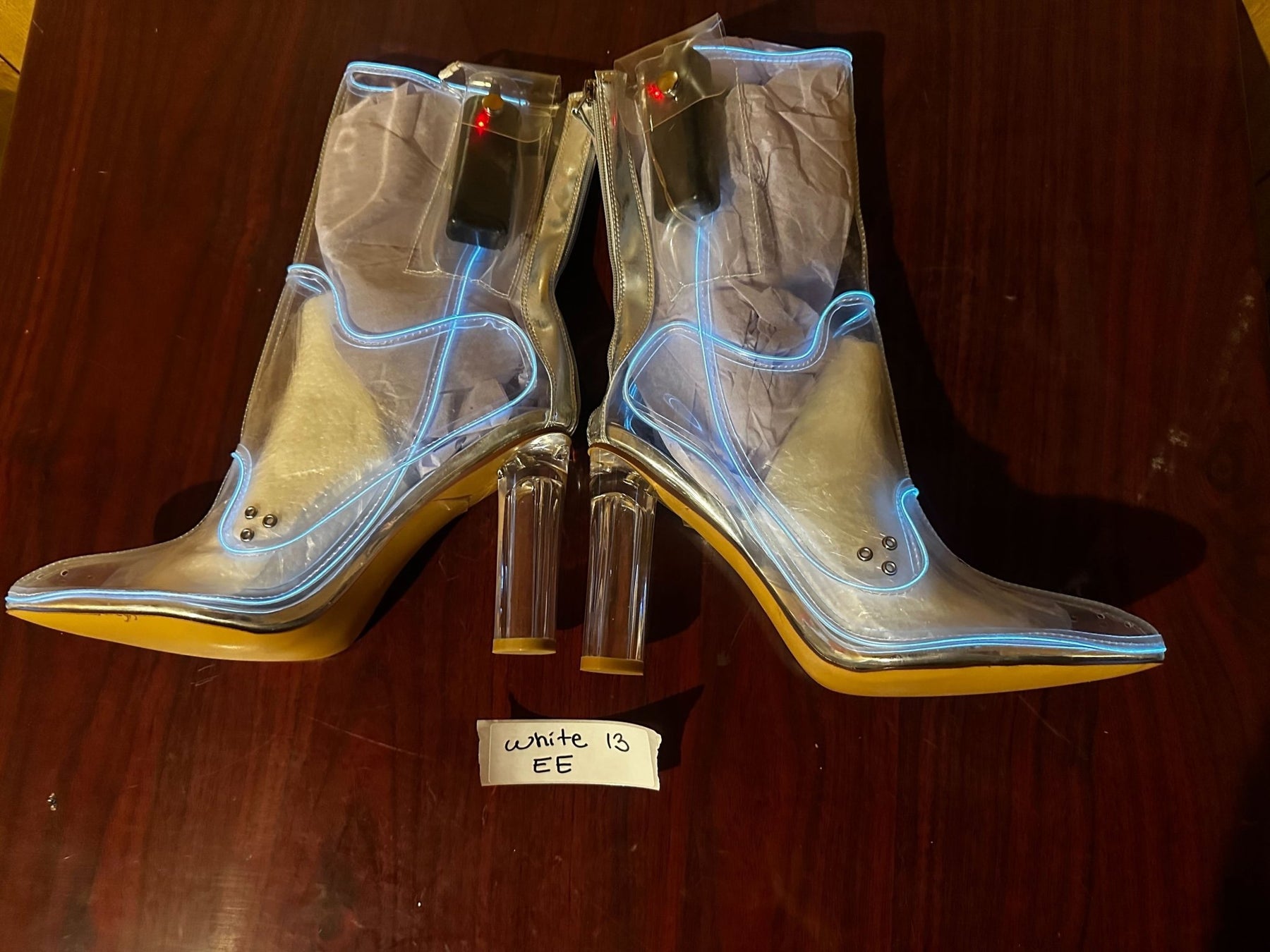 Size 13 White EE - OPM Boot (FINAL SALE) - Neon Cowboys - 