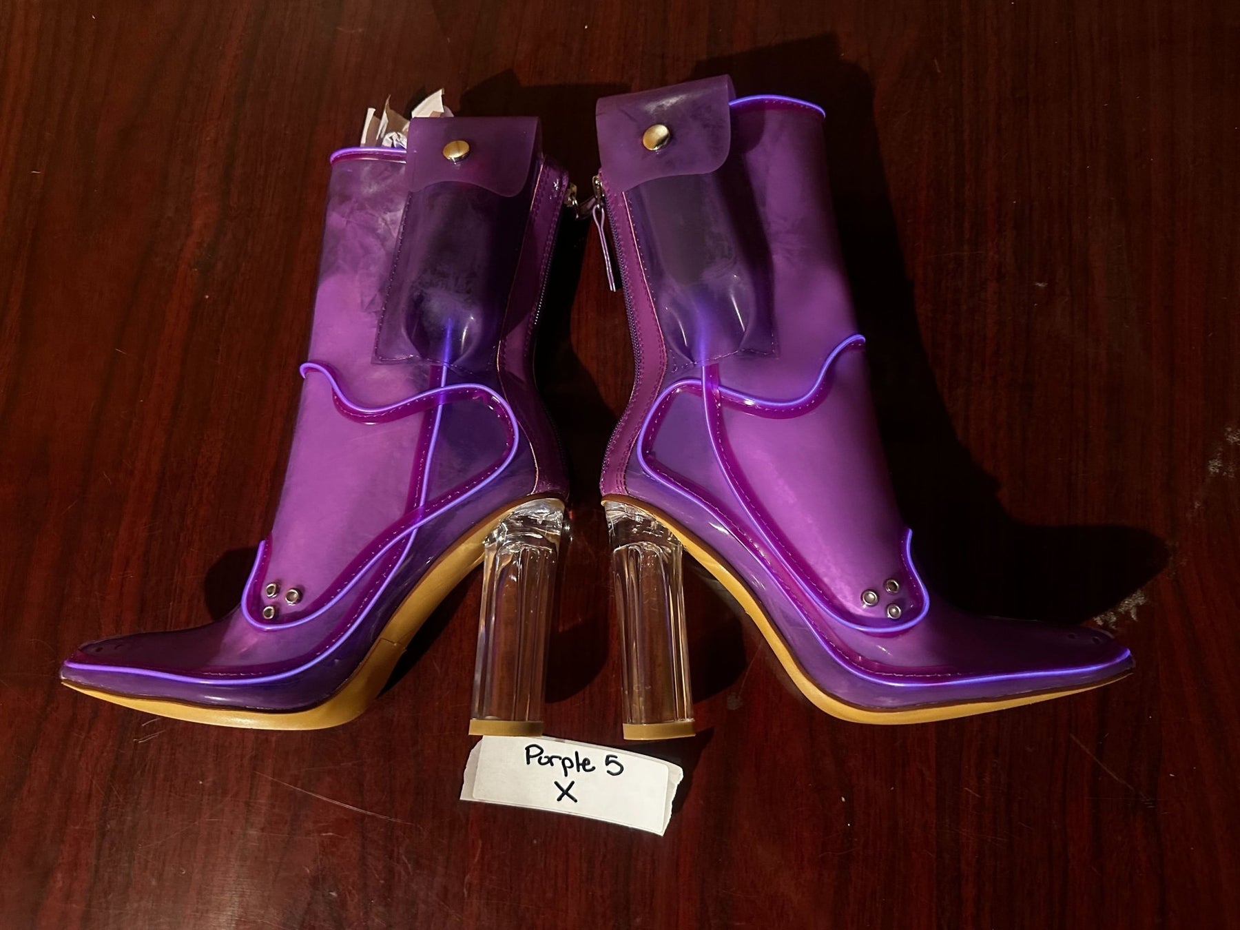 Size 5 Purple X - OPM Boot (FINAL SALE) - Neon Cowboys - 
