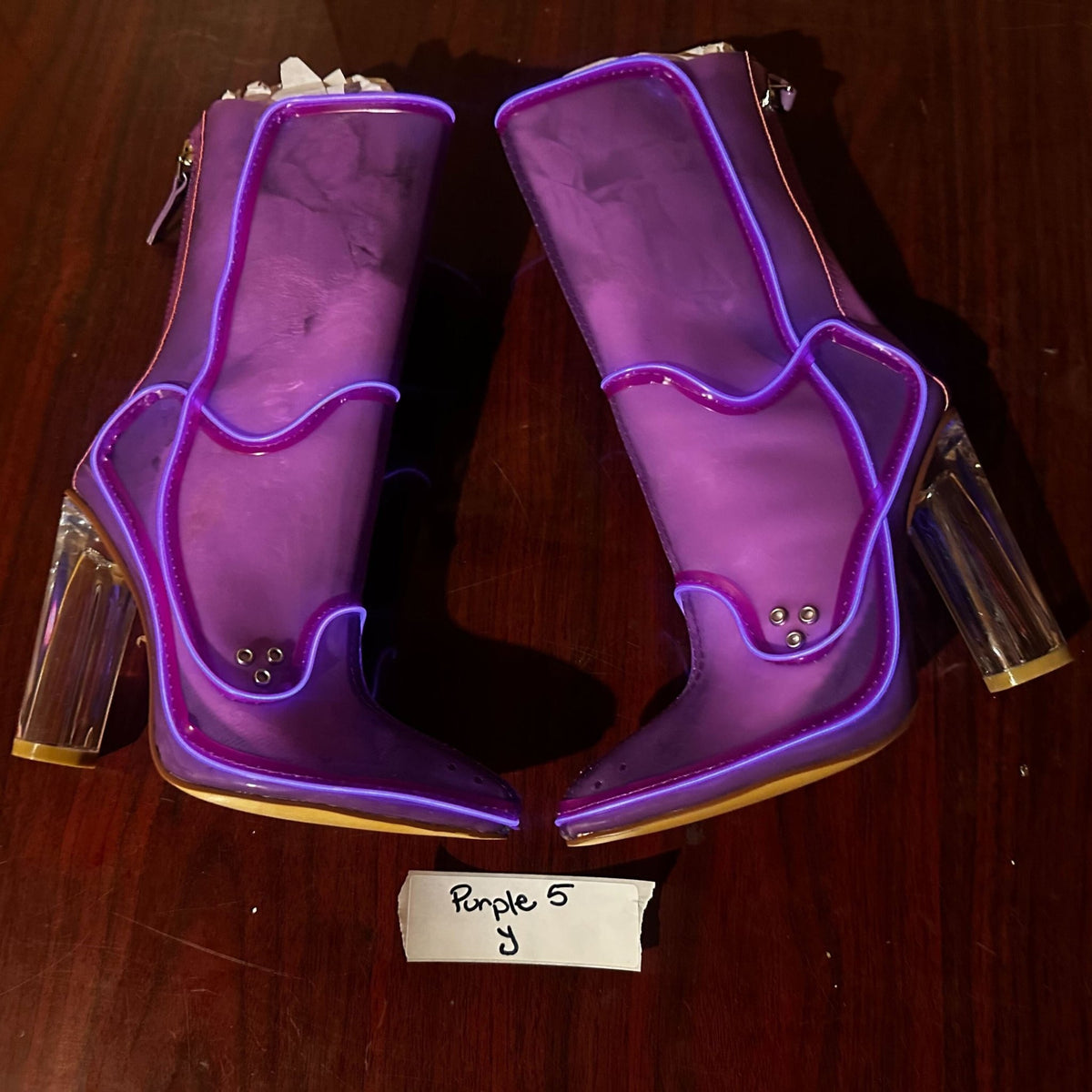 Size 5 Purple Y - OPM Boot (FINAL SALE) - Neon Cowboys - 