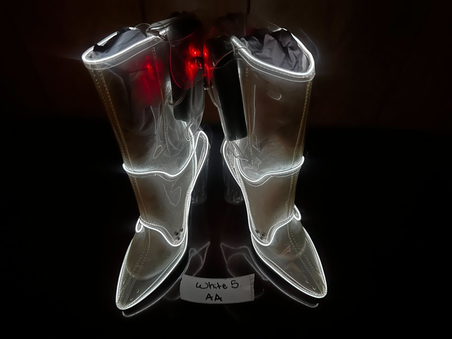 Size 5 White AA - OPM Boot (FINAL SALE) - Neon Cowboys - 
