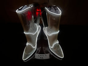 Size 5 White AA - OPM Boot (FINAL SALE) - Neon Cowboys - 