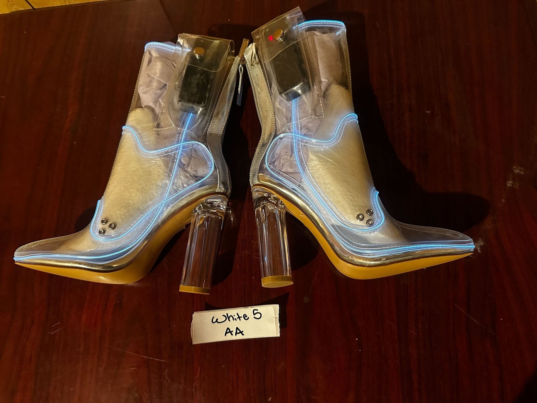 Size 5 White AA - OPM Boot (FINAL SALE) - Neon Cowboys - 