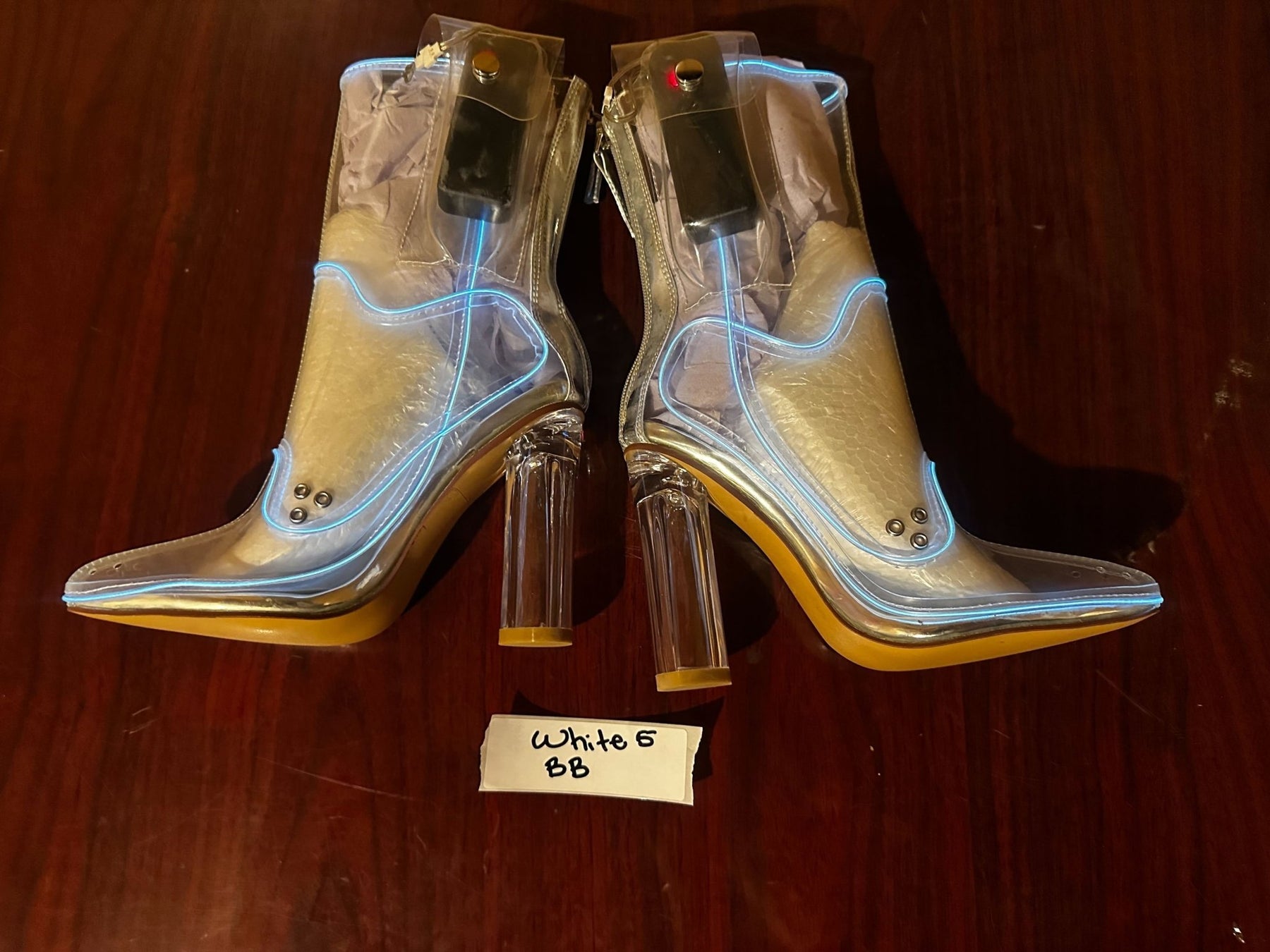 Size 5 White BB - OPM Boot (FINAL SALE) - Neon Cowboys - 