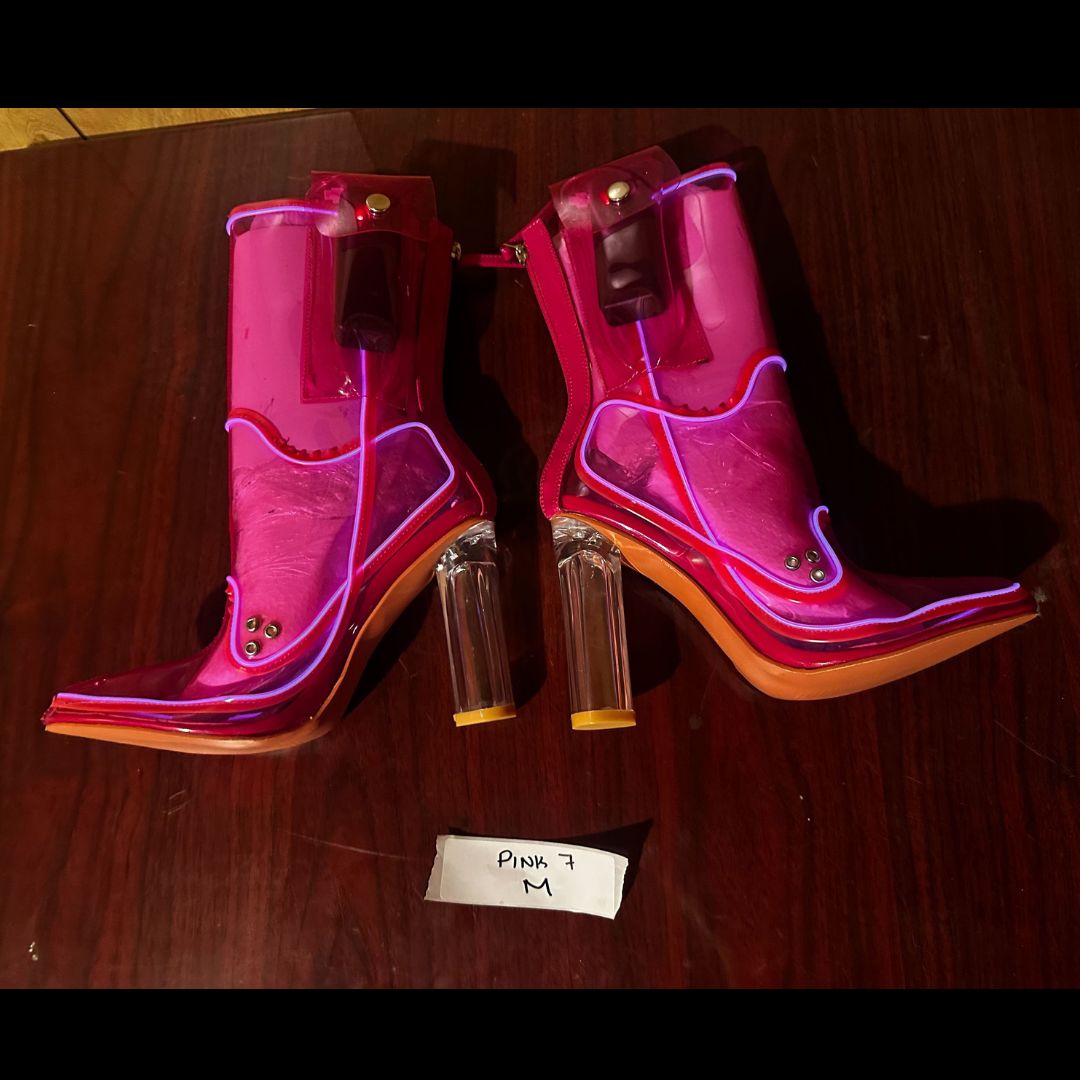 Size 7 Pink M - OPM Boot (FINAL SALE) - Neon Cowboys - 