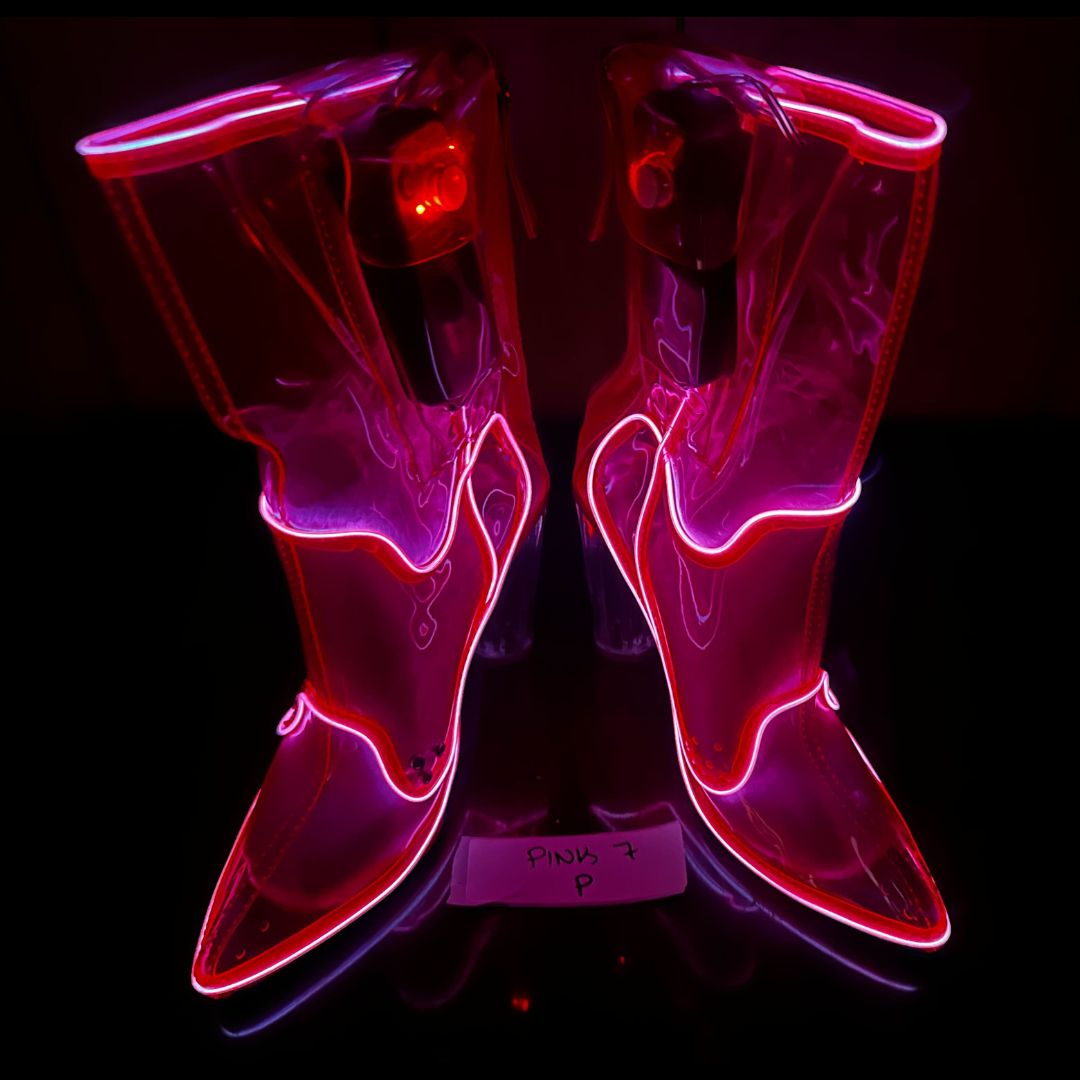 Size 7 Pink P - OPM Boot (FINAL SALE) - Neon Cowboys - 