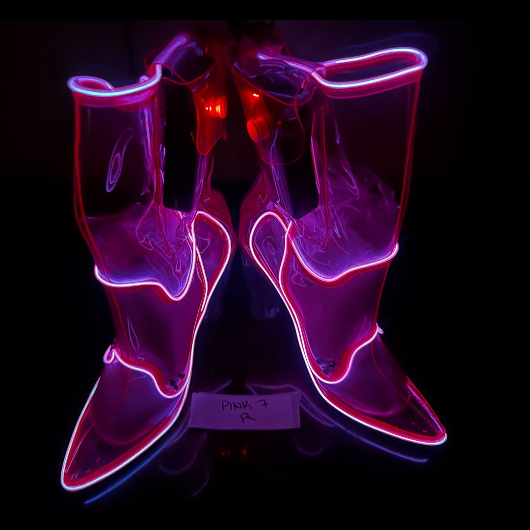 Size 7 Pink R - OPM Boot (FINAL SALE) - Neon Cowboys - 