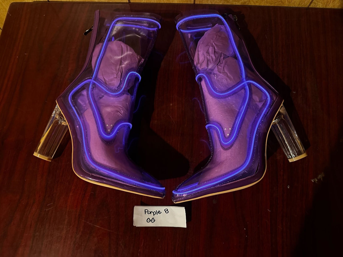 Size 8 Purple GG - OPM Boot Blue (FINAL SALE) - Neon Cowboys - 