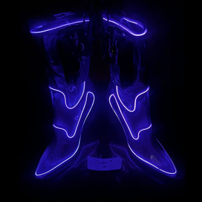 Size 9 Purple H - OPM Boot (FINAL SALE) - Neon Cowboys - 