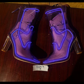 Size 9 Purple H - OPM Boot (FINAL SALE) - Neon Cowboys - 