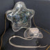 Silver Holographic Glitter Star Purse with Matching Mini Neon Cowgirl Hat for Concerts Music Festivals Stadiums and Venues - Clear Bag Policy Approved - Space Cowgirl Halloween Costume Themed Party