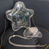 Silver Holographic Glitter Star Purse with Matching Mini Neon Cowgirl Hat for Concerts Music Festivals Stadiums and Venues - Clear Bag Policy Approved - Space Cowgirl Halloween Costume Themed Party