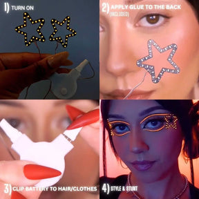 Stars: LED Face Stickers - Neon Cowboys - led face sticker - FJSTARS