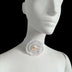 Velvet Choker with Illuminated Flower - Off-Mode View of LED Rose Necklace - Soft Comfortable Velvet Band Design
