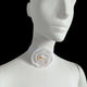 Velvet Choker with Illuminated Flower - Off-Mode View of LED Rose Necklace - Soft Comfortable Velvet Band Design