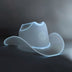 White LED neon cowgirl hat glowing for all white party themes luxury celebrations and western costume fashion outfits