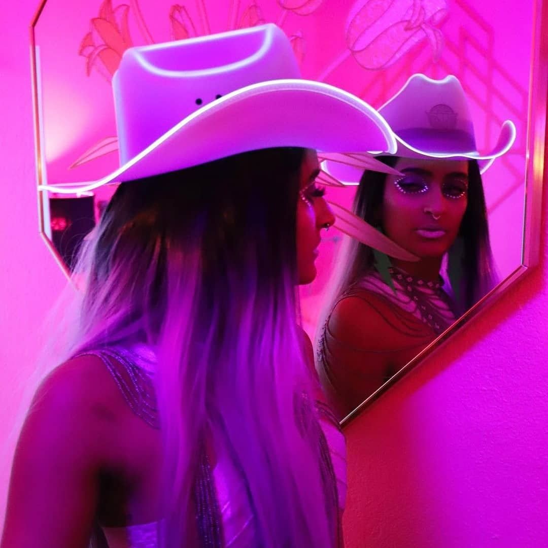 White LED Neon Cowboys Hat - Neon Cowboys - Neon Cowboys Hat - 