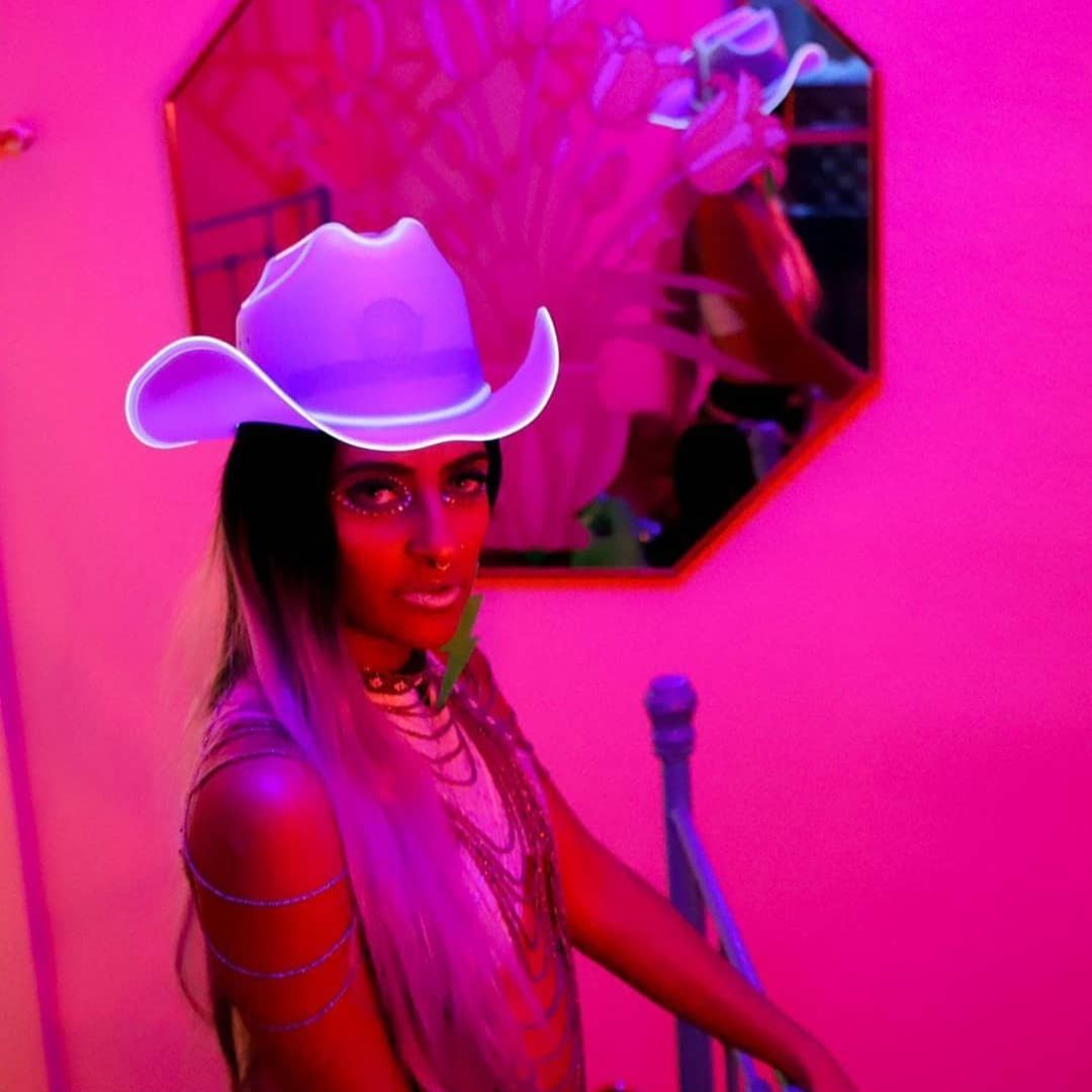 White LED Neon Cowboys Hat - Neon Cowboys - Neon Cowboys Hat - 
