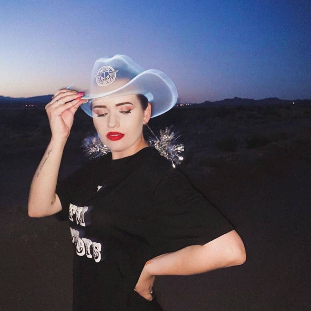 White LED Neon Cowboys Hat - Neon Cowboys - Neon Cowboys Hat - 