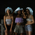 White LED space cowgirl hat glowing bright for desert party celebrations outdoor events and western costume fashion
